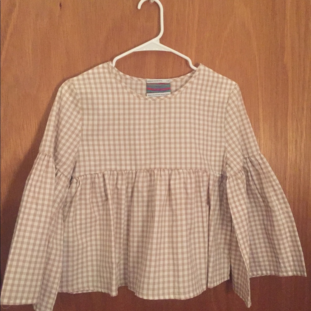Urban Renewal Gingham Babydoll Top